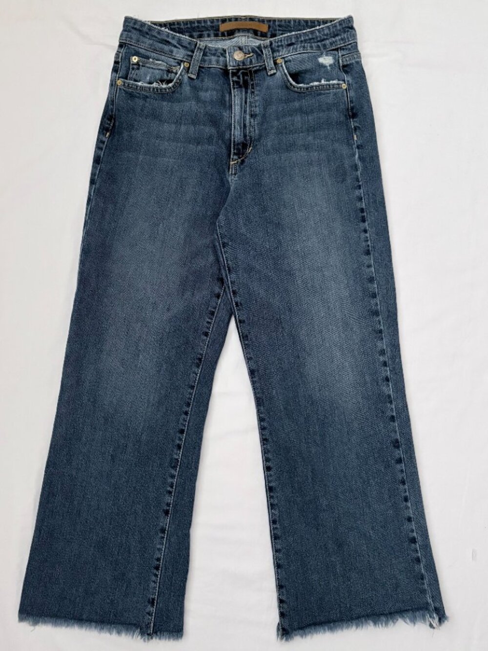 Joe's Jeans The Wyatt High Rise Retro Crop Frayed Hem Size 27